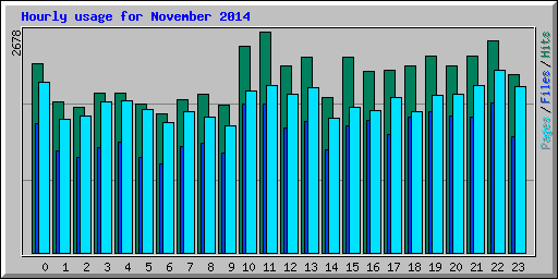 Hourly usage for November 2014