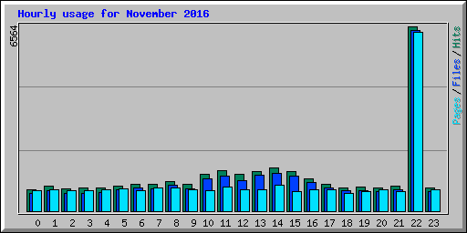 Hourly usage for November 2016
