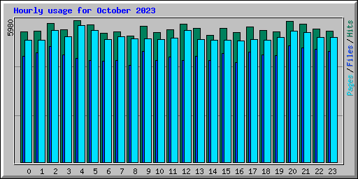 Hourly usage for October 2023