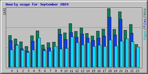 Hourly usage for September 2024
