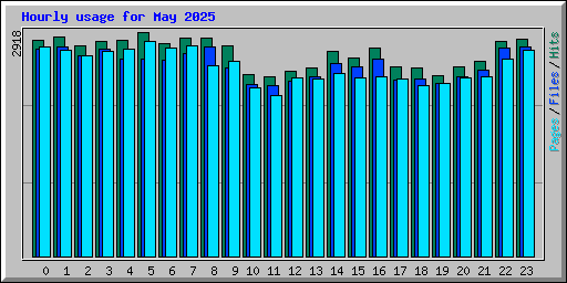 Hourly usage for May 2025