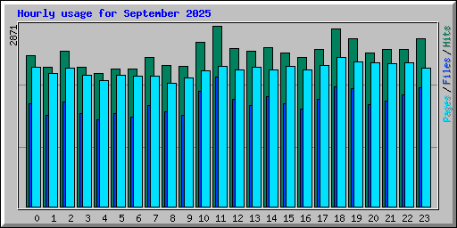 Hourly usage for September 2025